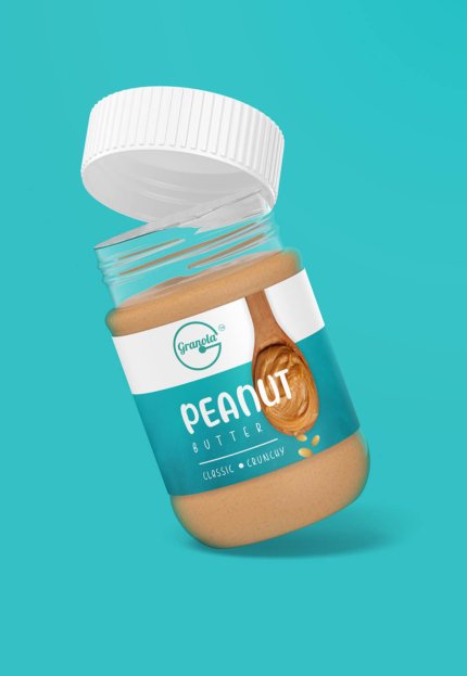Peanut Butter Package Design for the brand Granola