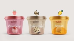 Ice-Cream Packaging Design for the Brand Goodbell Dune's