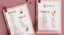menu card