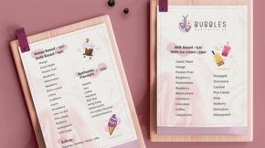 menu card