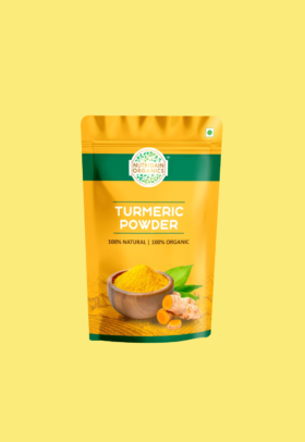 Nutrigain Organics Turmeric Powder Package Design