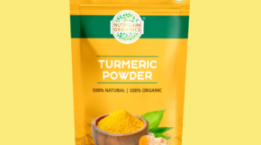 Nutrigain Organics Turmeric Powder Package Design