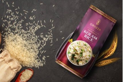 Oriizza Kolam Rice Package Design