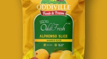 Pouch packaging design for Oddifresh Mango Slice