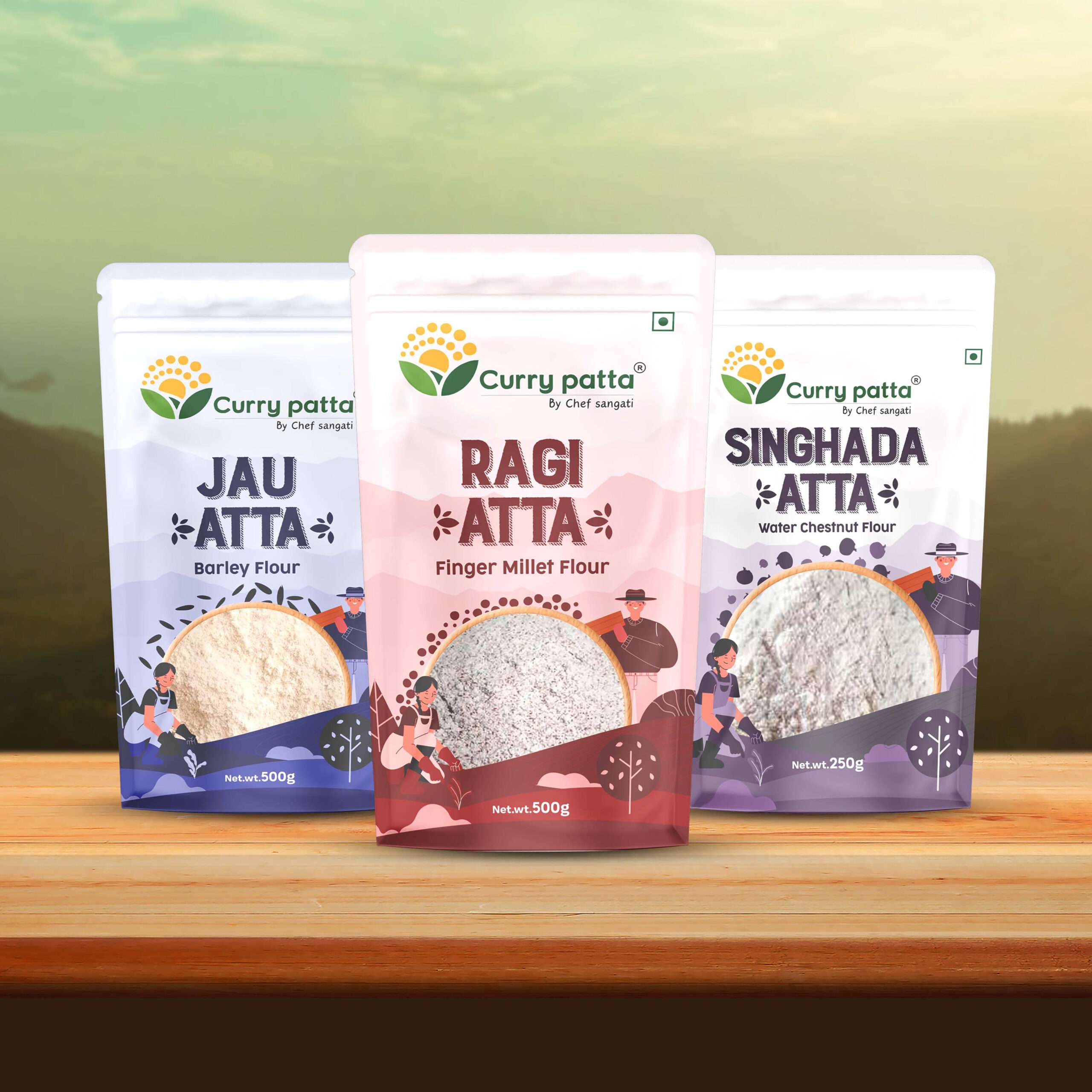 Atta Flour Bag Packaging Design