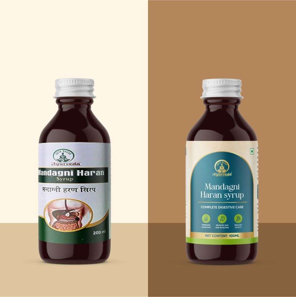 Ayurvedic Herbal Syrup Packaging Design Vidyasagar