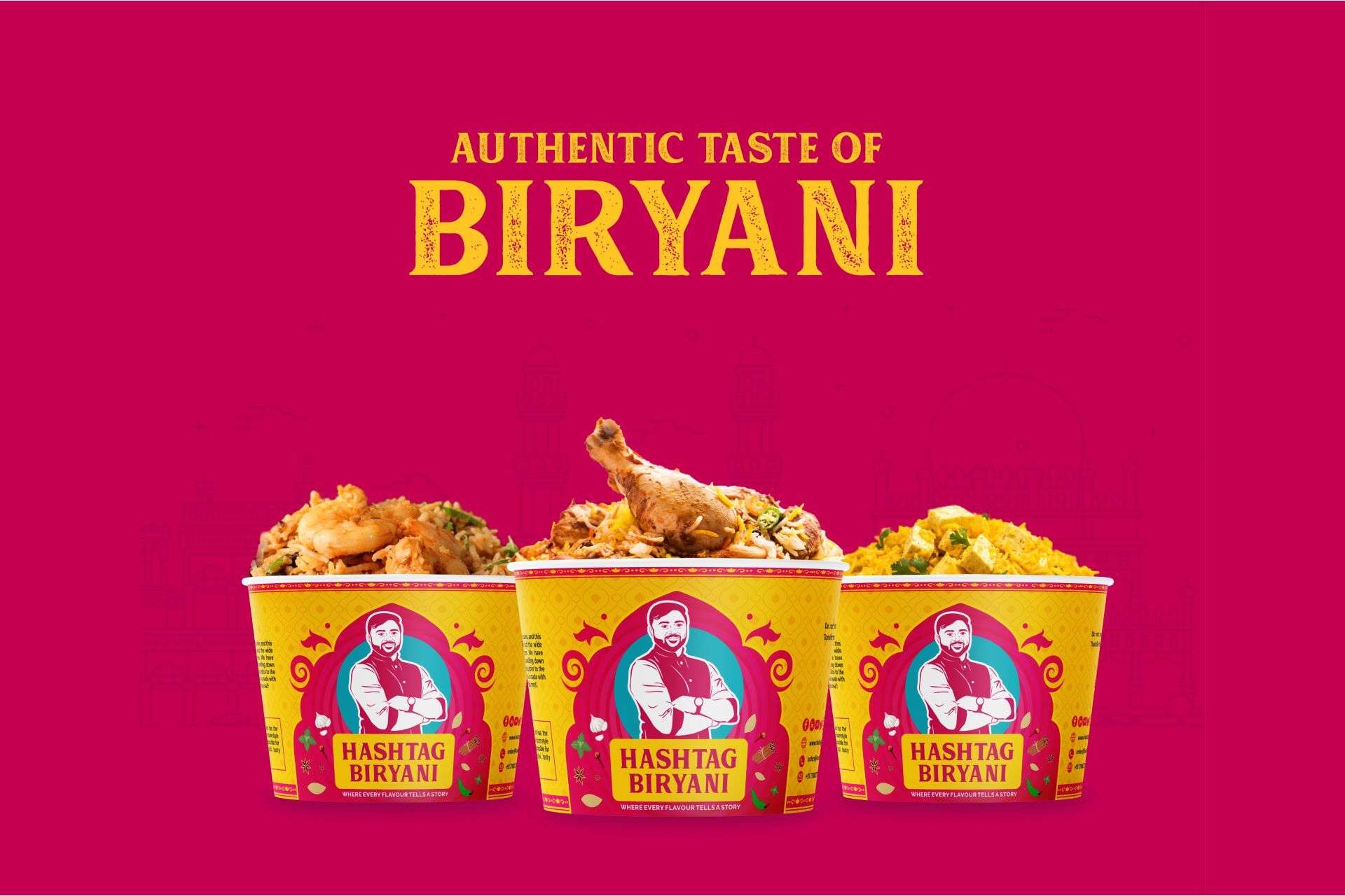 Biryani Packaging Design and Branding Hashtag Biryani creative packaging