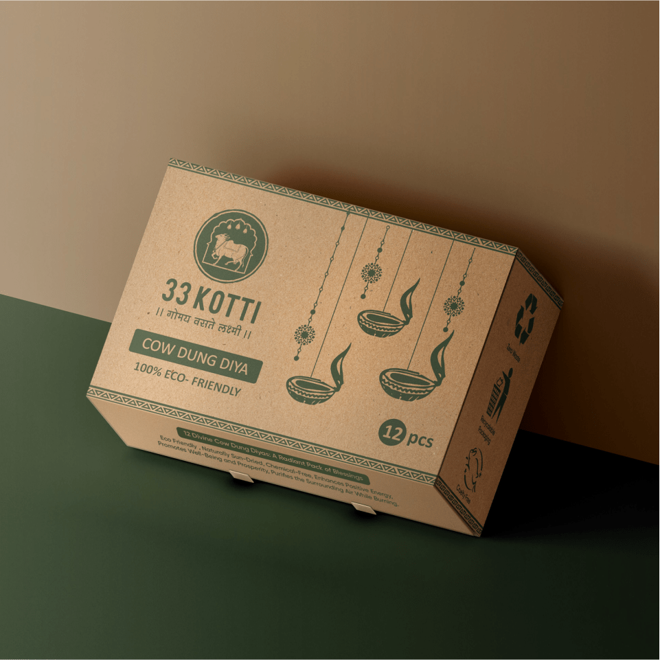 33 Kotti Cow Dung Packaging Design