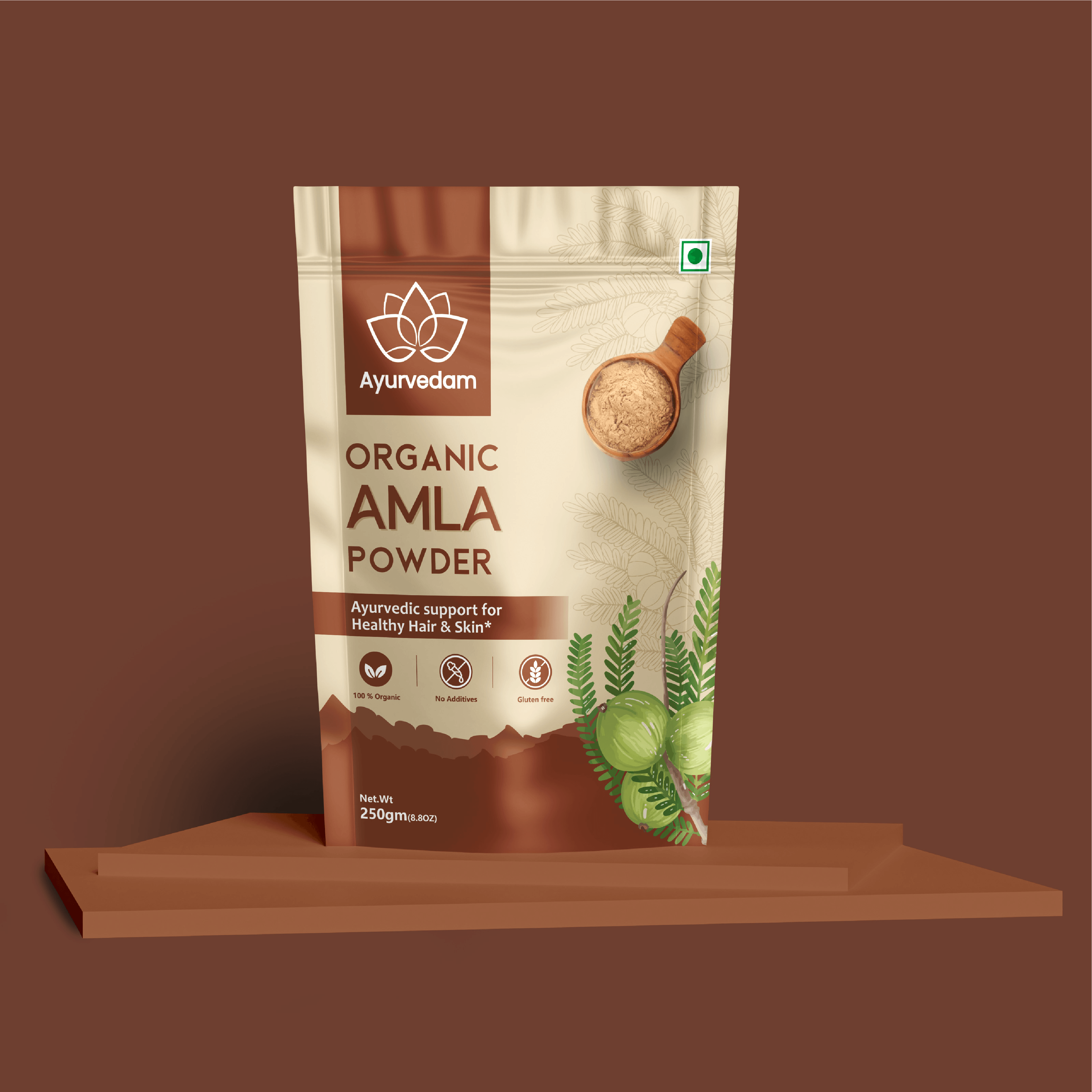 Organic Powder Packaging Design Ayurvedam