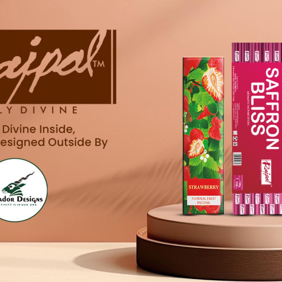 Rajpal incense packaging design by creador designs